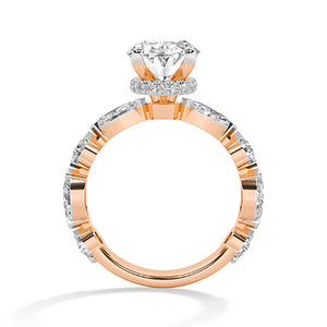 Ovaal LG diamanten ring in Witgoud - BH Diamond Center Antwerpen