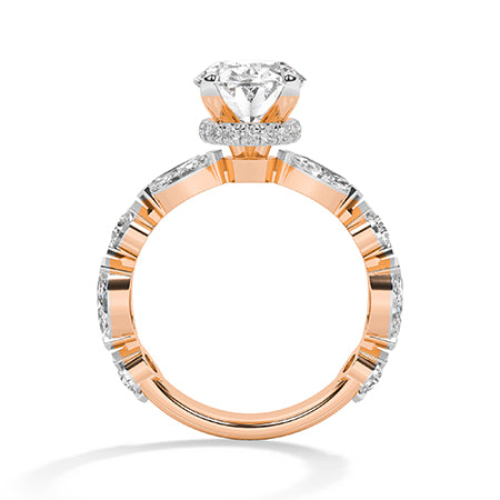Ovaal LG diamanten ring in Witgoud - BH Diamond Center Antwerpen