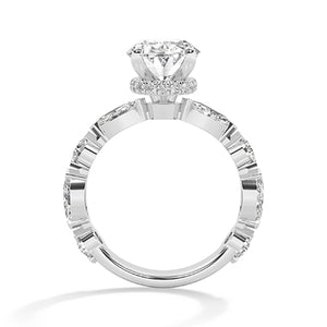 Ovaal LG diamanten ring in Geelgoud - BH Diamond Center Antwerpen