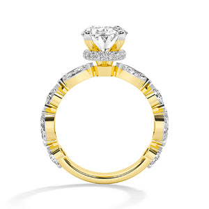 Ovaal LG diamanten ring in Geelgoud - BH Diamond Center Antwerpen