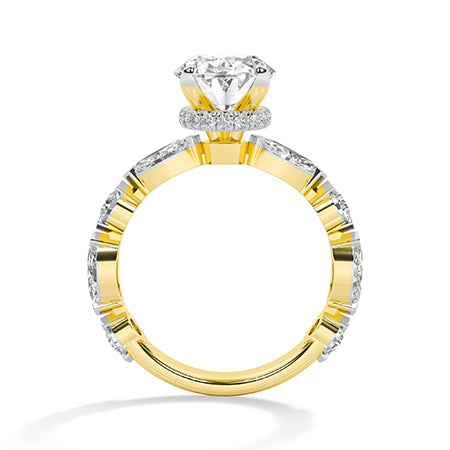 Ovaal LG diamanten ring in Geelgoud - BH Diamond Center Antwerpen