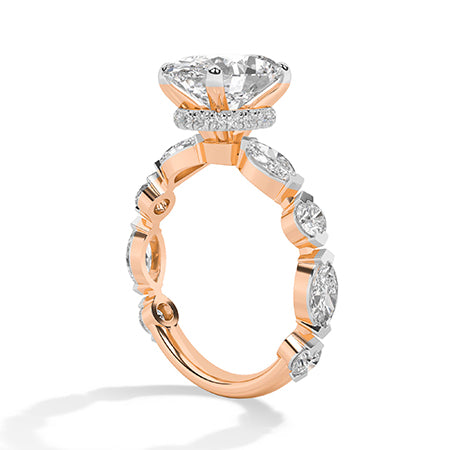 Ovaal LG diamanten ring in Geelgoud - BH Diamond Center Antwerpen