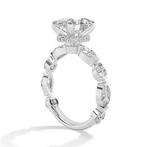 Ovaal LG diamanten ring in Geelgoud - BH Diamond Center Antwerpen