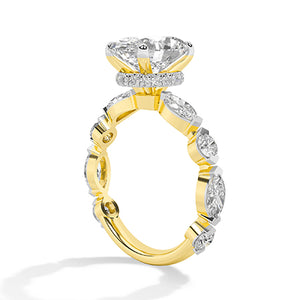 Ovaal LG diamanten ring in Geelgoud - BH Diamond Center Antwerpen