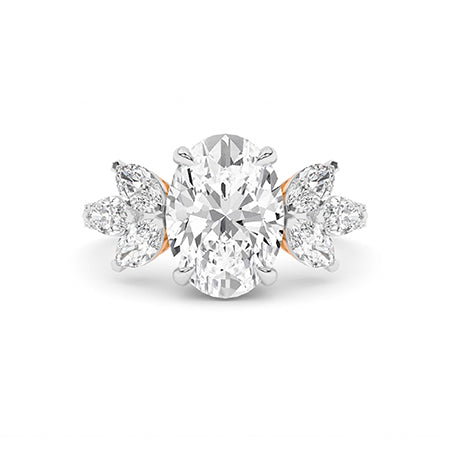 Oval LG Diamond Ring in Rose Gold - BH Diamond Center Antwerp