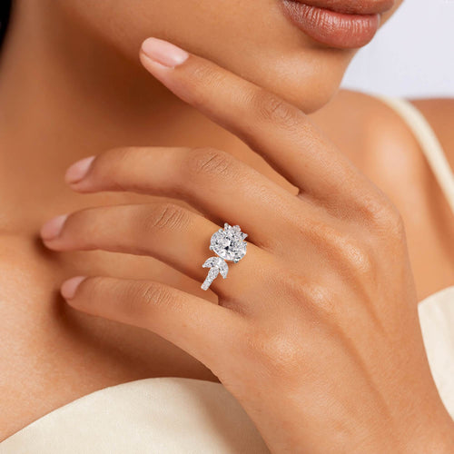 Oval LG Diamond Ring in Rose Gold - BH Diamond Center Antwerp