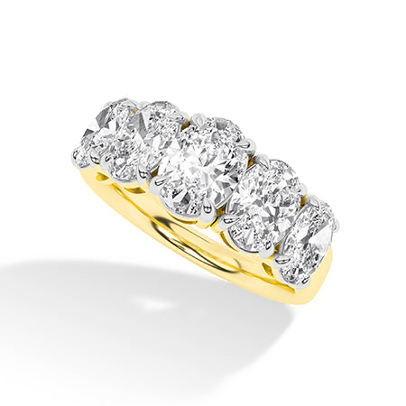 Ovaal LG diamanten ring in Roségoud - BH Diamond Center Antwerpen