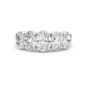 Ovaal LG diamanten ring in Roségoud - BH Diamond Center Antwerpen