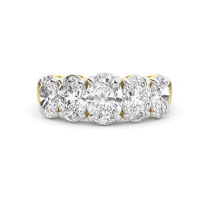 Ovaal LG diamanten ring in Roségoud - BH Diamond Center Antwerpen