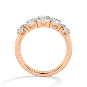 Ovaal LG diamanten ring in Roségoud - BH Diamond Center Antwerpen
