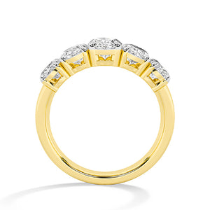 Ovaal LG diamanten ring in Roségoud - BH Diamond Center Antwerpen