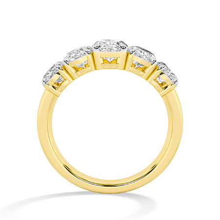 Ovaal LG diamanten ring in Roségoud - BH Diamond Center Antwerpen