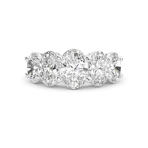 Bague en diamant LG ovale en or jaune - BH Diamond Center Anvers