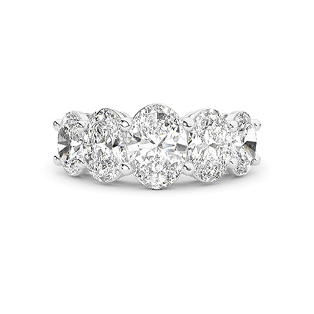 Bague en diamant LG ovale en or jaune - BH Diamond Center Anvers