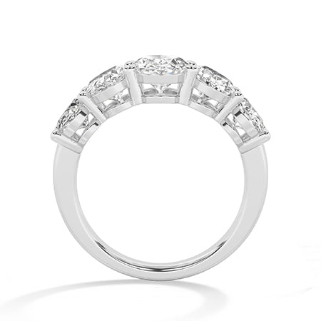 Bague en diamant LG ovale en or jaune - BH Diamond Center Anvers