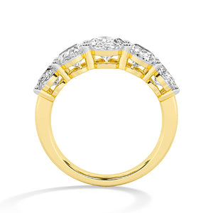 Bague en diamant LG ovale en or jaune - BH Diamond Center Anvers