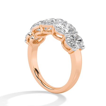 Bague en diamant LG ovale en or jaune - BH Diamond Center Anvers