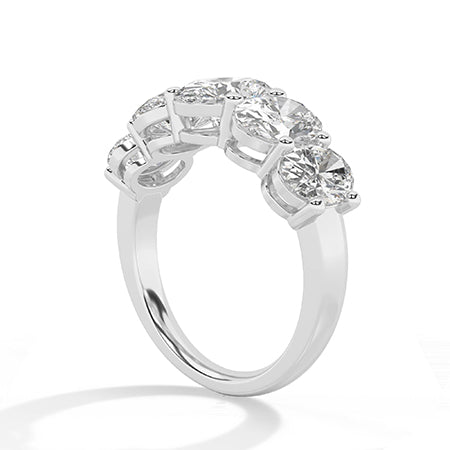 Bague en diamant LG ovale en or jaune - BH Diamond Center Anvers