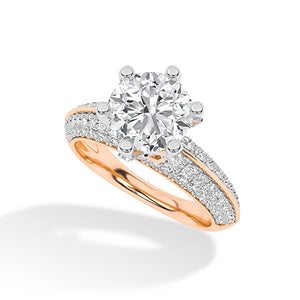 Round LG Diamond Ring in White Gold - BH Diamond Center Antwerp