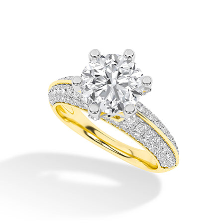 Round LG Diamond Ring in White Gold - BH Diamond Center Antwerp
