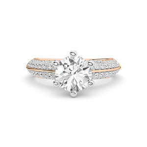 Round LG Diamond Ring in White Gold - BH Diamond Center Antwerp