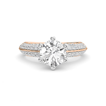 Round LG Diamond Ring in White Gold - BH Diamond Center Antwerp