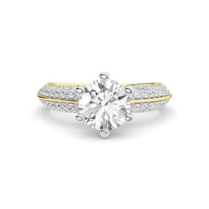 Round LG Diamond Ring in White Gold - BH Diamond Center Antwerp