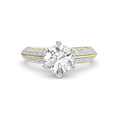 Round LG Diamond Ring in White Gold - BH Diamond Center Antwerp