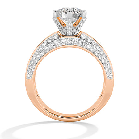 Round LG Diamond Ring in Yellow Gold - BH Diamond Center Antwerp