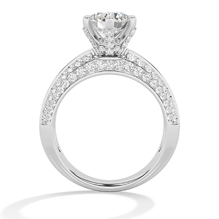 Round LG Diamond Ring in White Gold - BH Diamond Center Antwerp