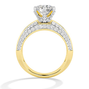 Round LG Diamond Ring in White Gold - BH Diamond Center Antwerp