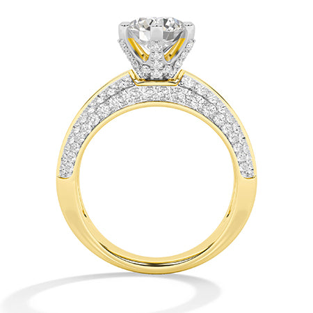 Round LG Diamond Ring in White Gold - BH Diamond Center Antwerp