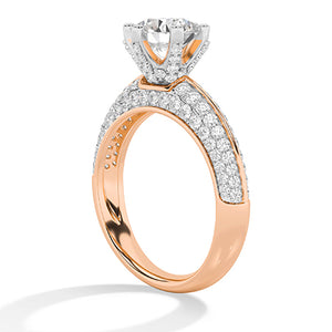 Round LG Diamond Ring in White Gold - BH Diamond Center Antwerp