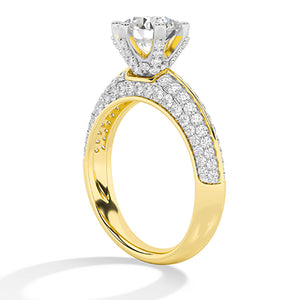 Round LG Diamond Ring in White Gold - BH Diamond Center Antwerp