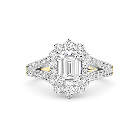 Smaragd LG diamanten ring in Roségoud - BH Diamond Center Antwerpen