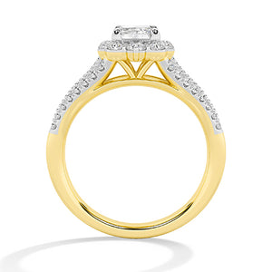 Smaragd LG diamanten ring in Roségoud - BH Diamond Center Antwerpen