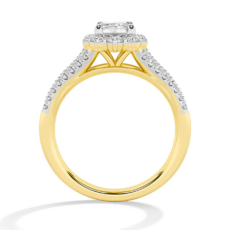 Smaragd LG diamanten ring in Roségoud - BH Diamond Center Antwerpen