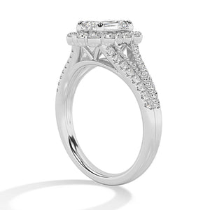 Smaragd LG diamanten ring in Roségoud - BH Diamond Center Antwerpen