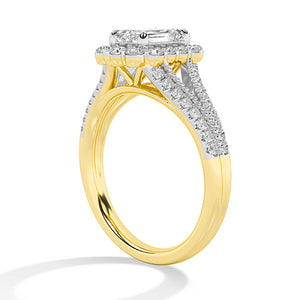 Smaragd LG diamanten ring in Roségoud - BH Diamond Center Antwerpen