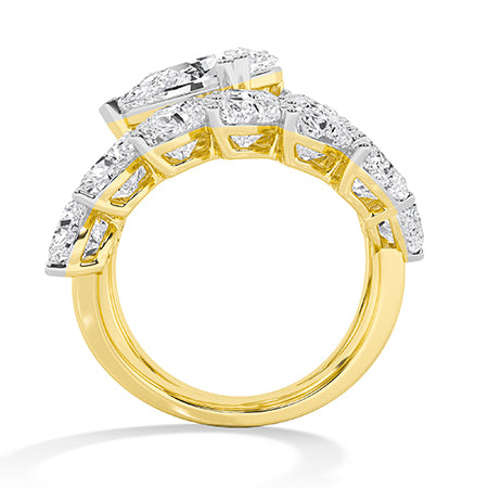 Heart Lab-Grown Diamond Ring 18K Gold - Yellow Gold Front