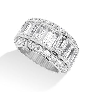 Baguette LG Diamond Ring in White Gold - BH Diamond Center Antwerp