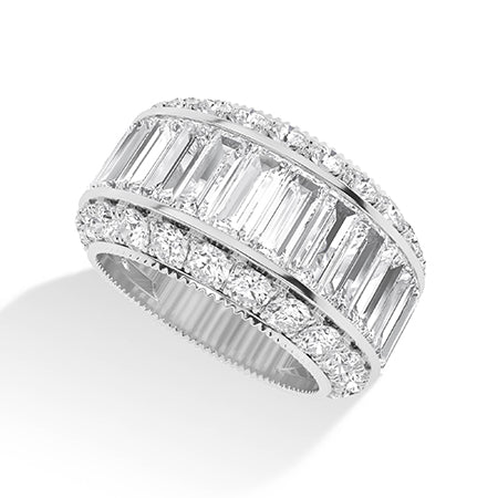 Baguette LG Diamond Ring in White Gold - BH Diamond Center Antwerp