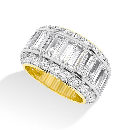 Baguette LG Diamond Ring in White Gold - BH Diamond Center Antwerp