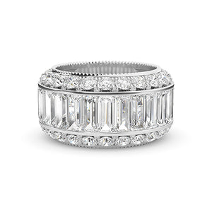 Baguette LG Diamond Ring in White Gold - BH Diamond Center Antwerp