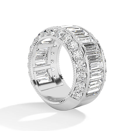 Baguette LG Diamond Ring in White Gold - BH Diamond Center Antwerp