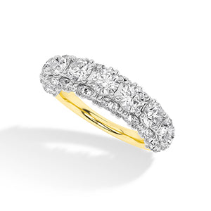 Rond LG diamanten ring in Geelgoud - BH Diamond Center Antwerpen