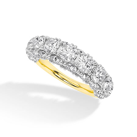 Rond LG diamanten ring in Geelgoud - BH Diamond Center Antwerpen