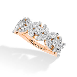 Marquise LG diamanten ring in Witgoud - BH Diamond Center Antwerpen
