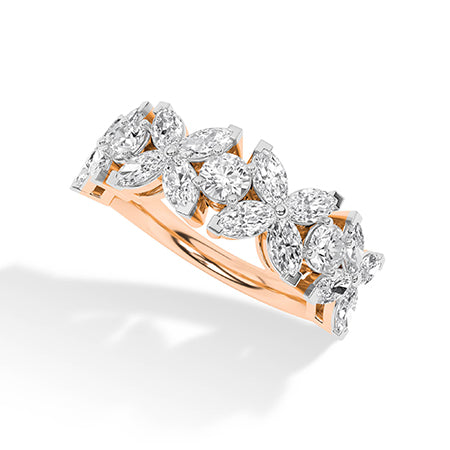 Marquise LG diamanten ring in Witgoud - BH Diamond Center Antwerpen