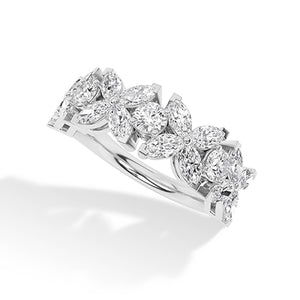 Marquise LG diamanten ring in Witgoud - BH Diamond Center Antwerpen